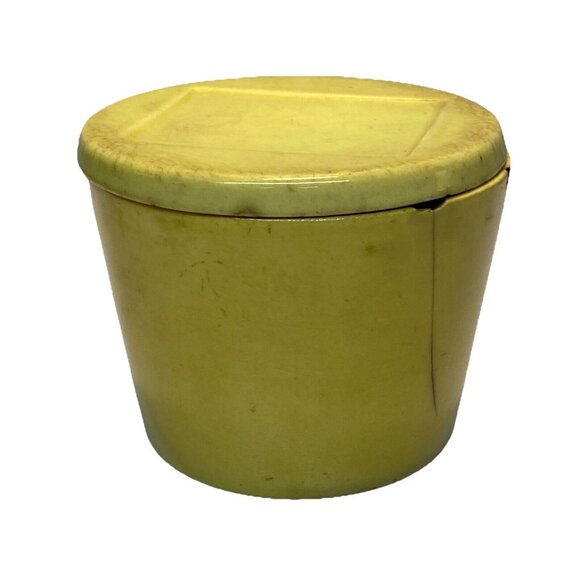 Vtg Kraft Yellow Butter Crock w/ Lid Refrigerator Bowl Pottery Kitchen Ware - Picture 4 of 10